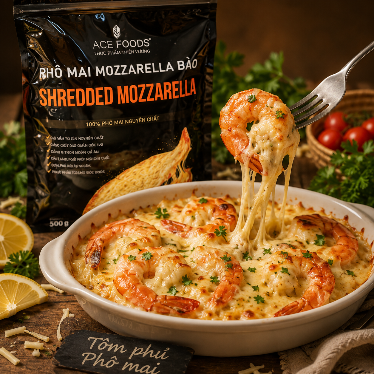 Phomai Mozzarella Bào ACE 500g 2